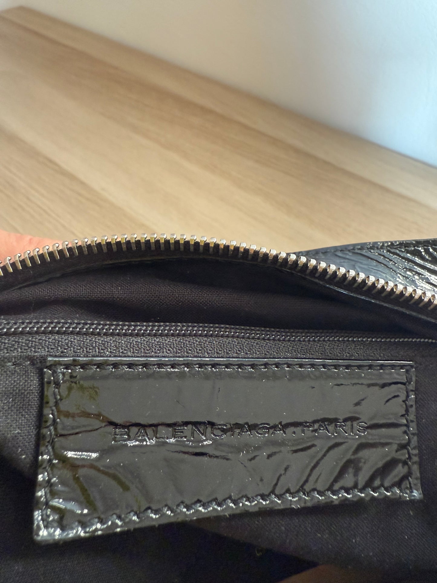 BALENCIAGA linen city bag