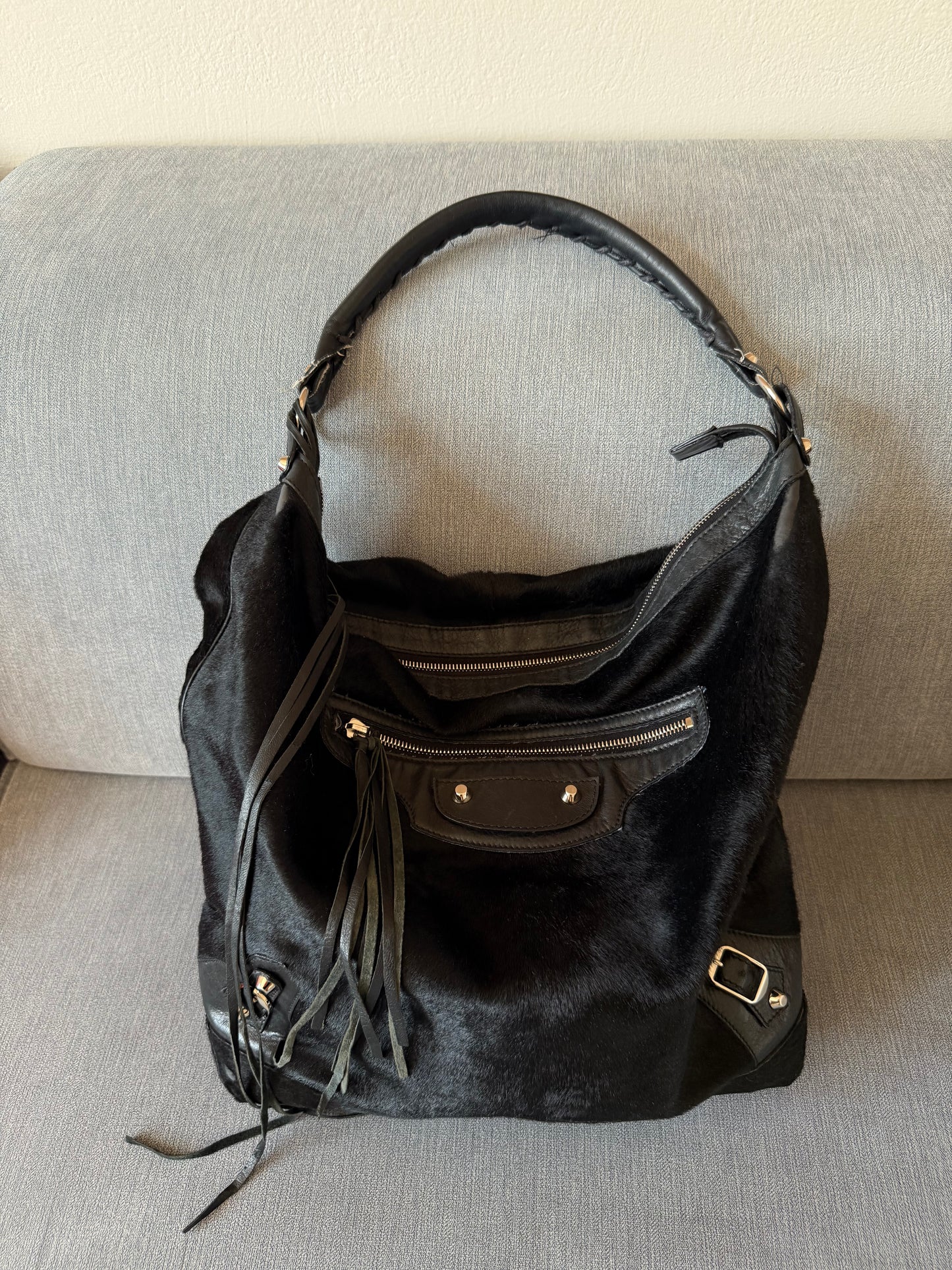 Balenciaga day fur bag