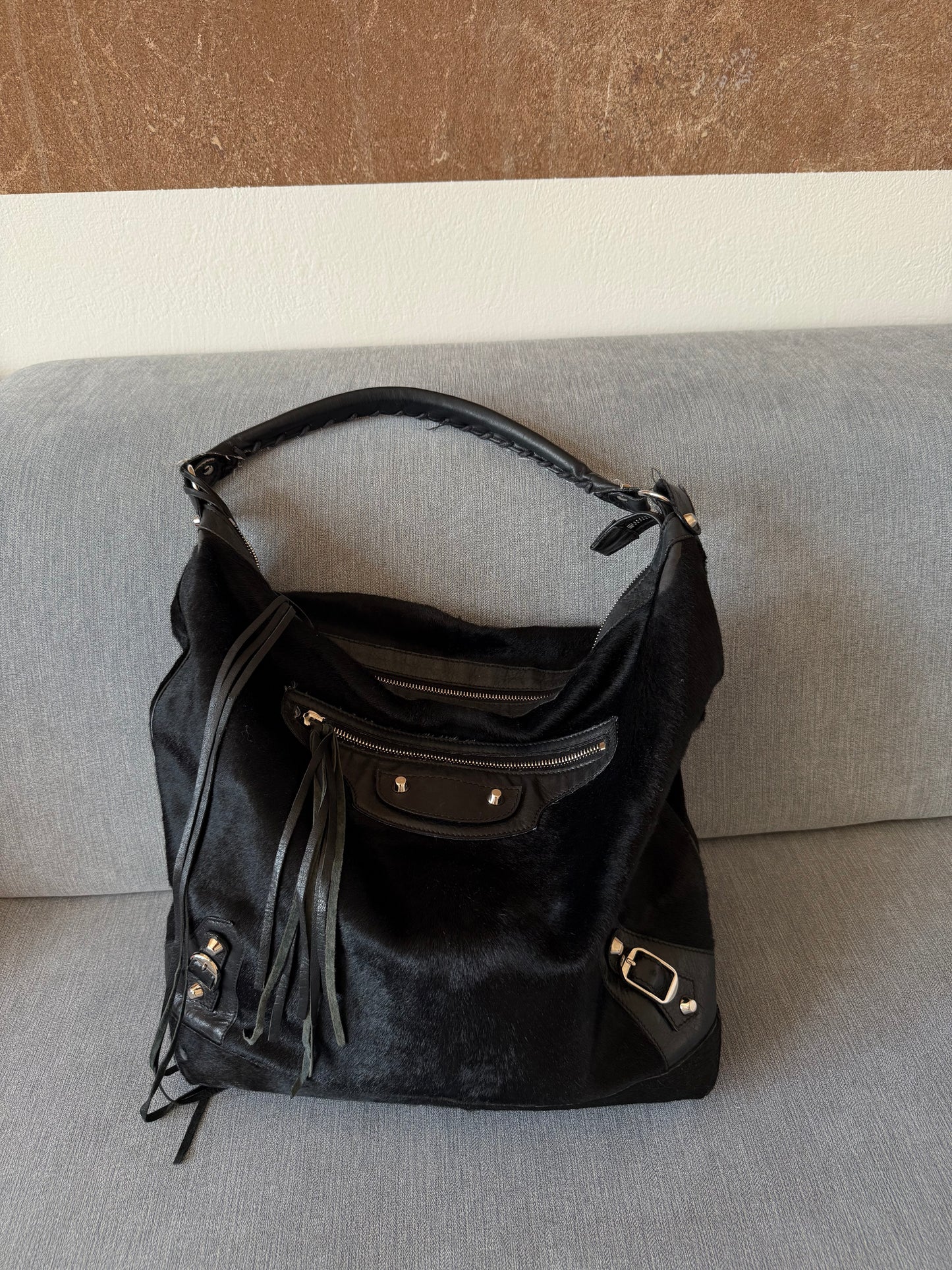 Balenciaga day fur bag
