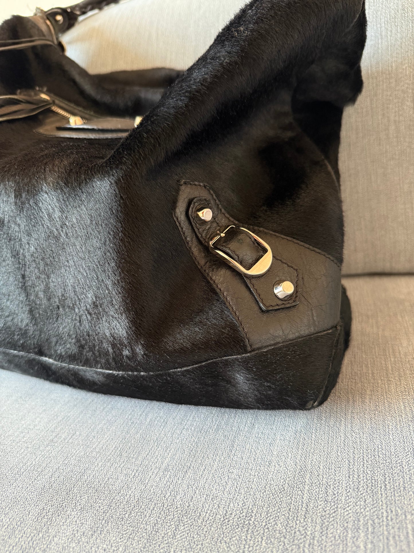 Balenciaga day fur bag