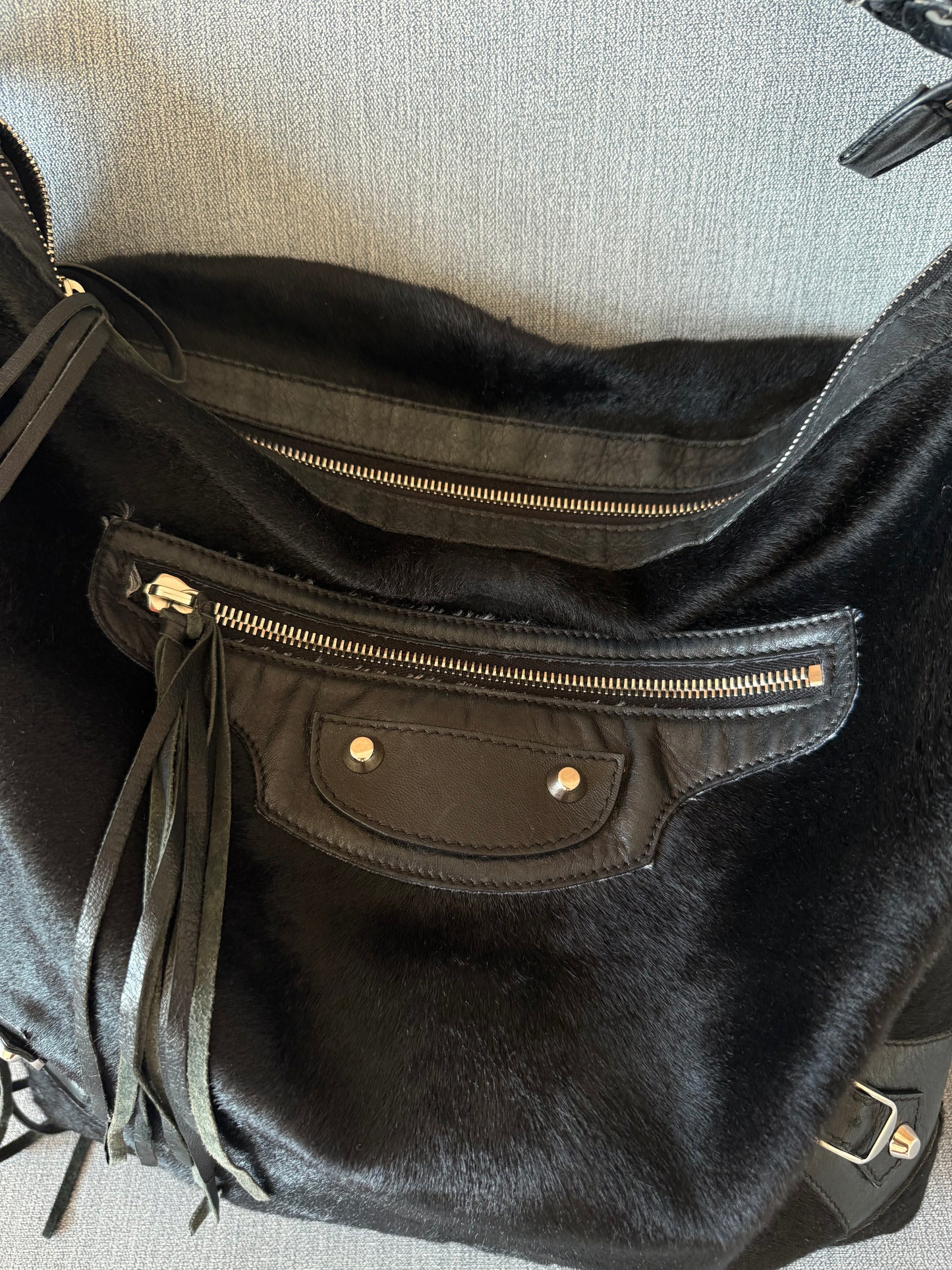 Balenciaga day fur bag