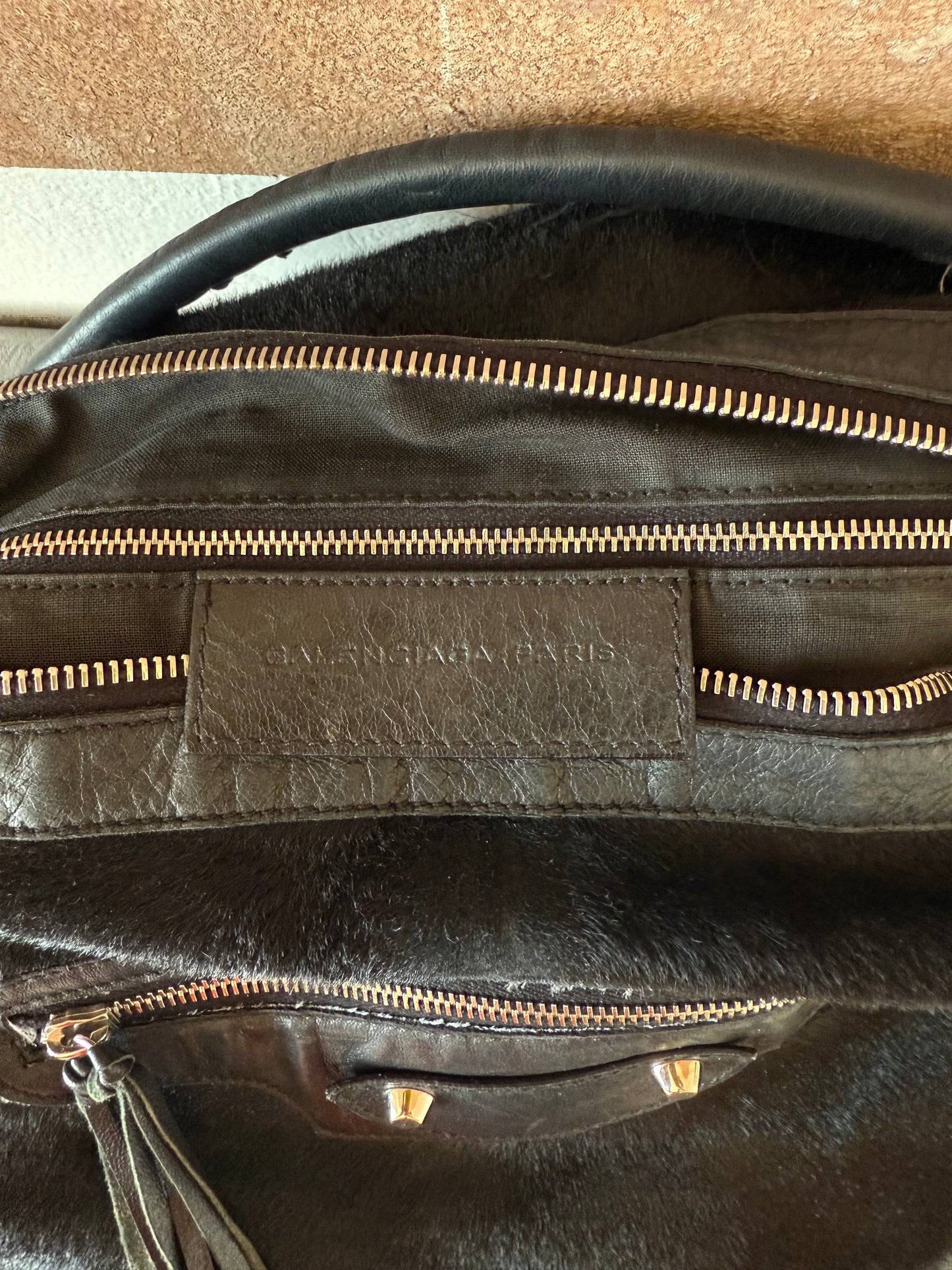 Balenciaga day fur bag