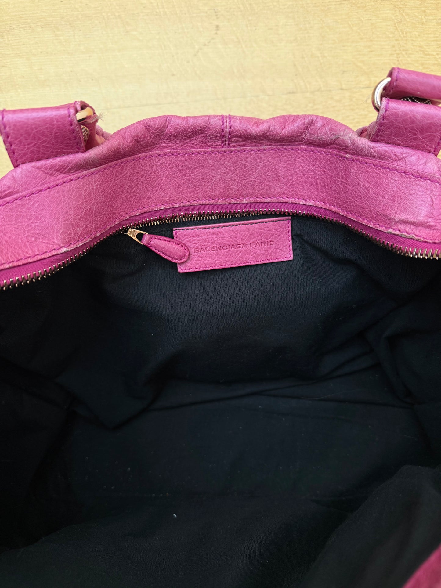 BALENCIAGA large pink weekender bag