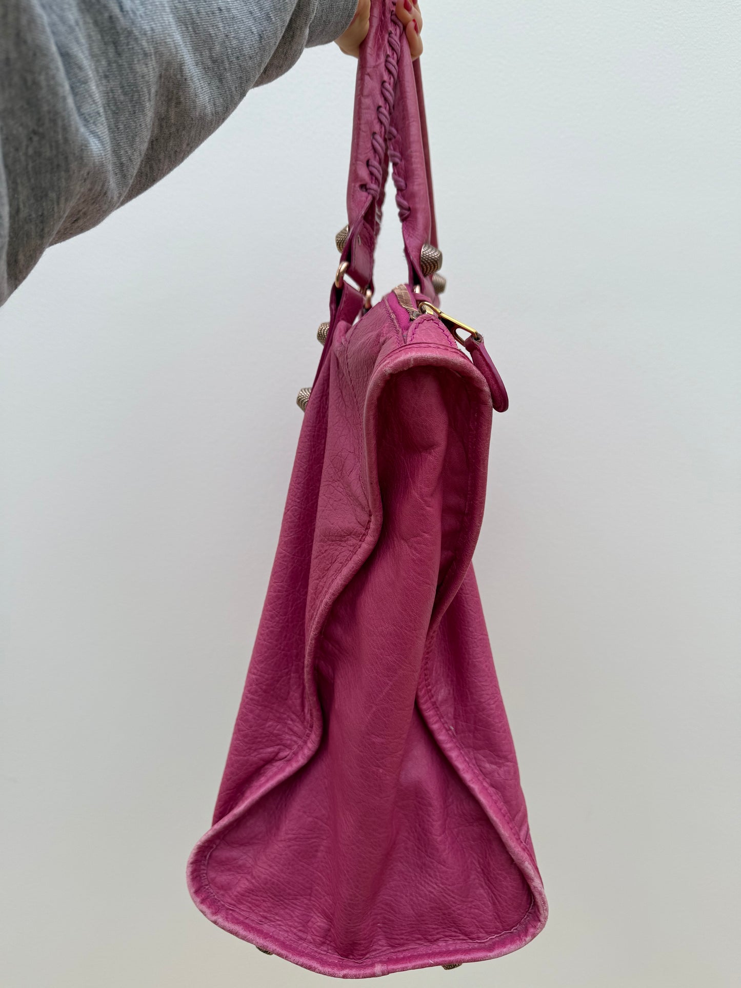 BALENCIAGA large pink weekender bag