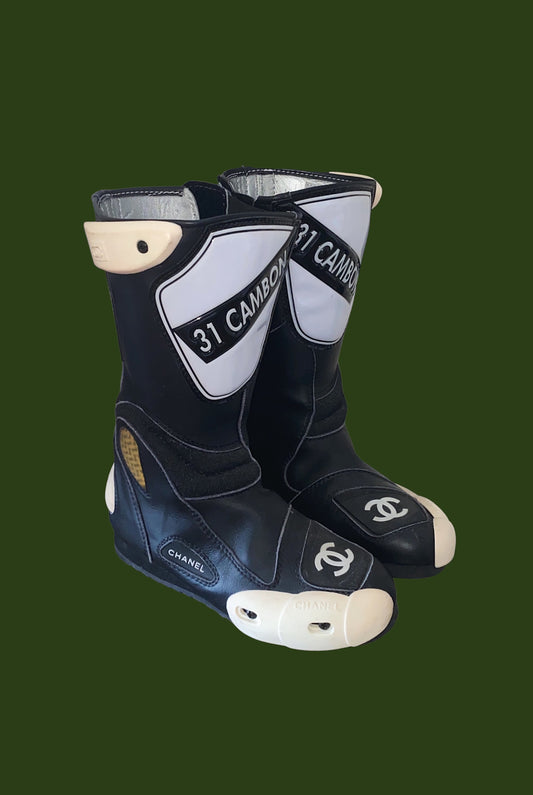 CHANEL motocross boots