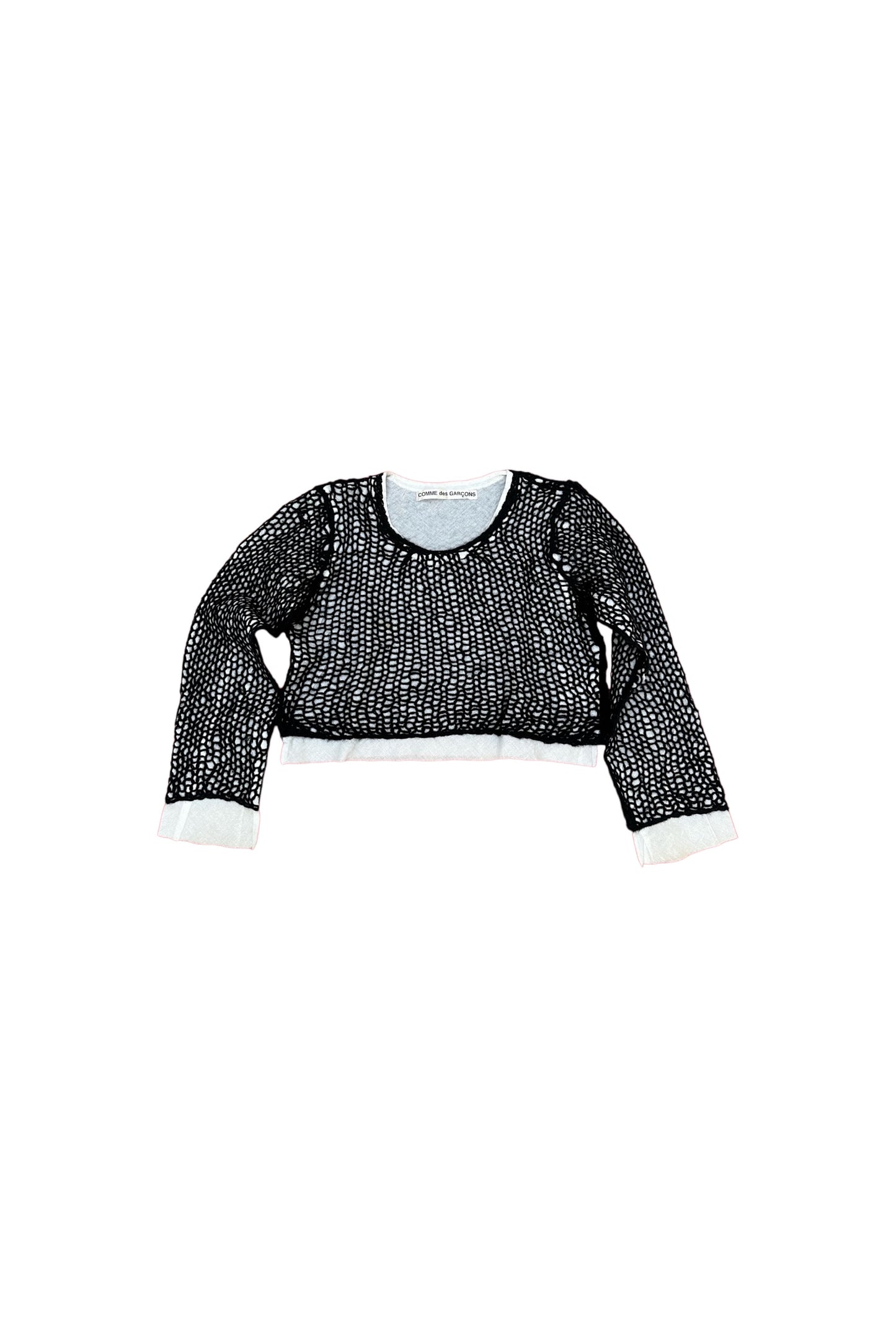 COMME DES GARÇONS cropped mesh sweater