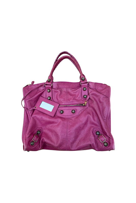 BALENCIAGA large pink weekender bag
