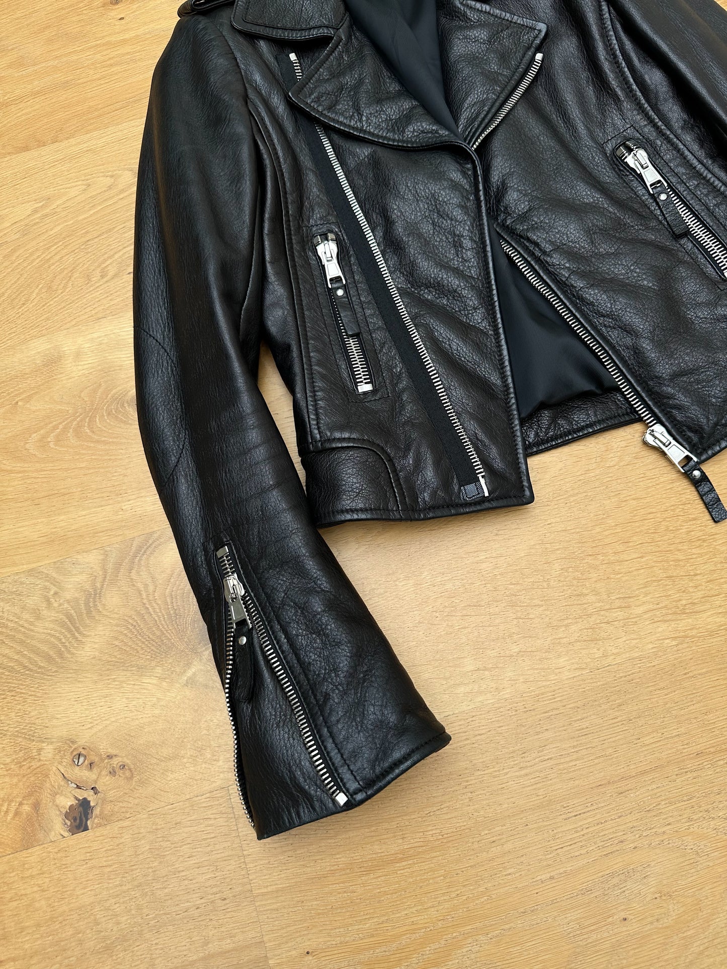 BALENCIAGA leather biker jacket