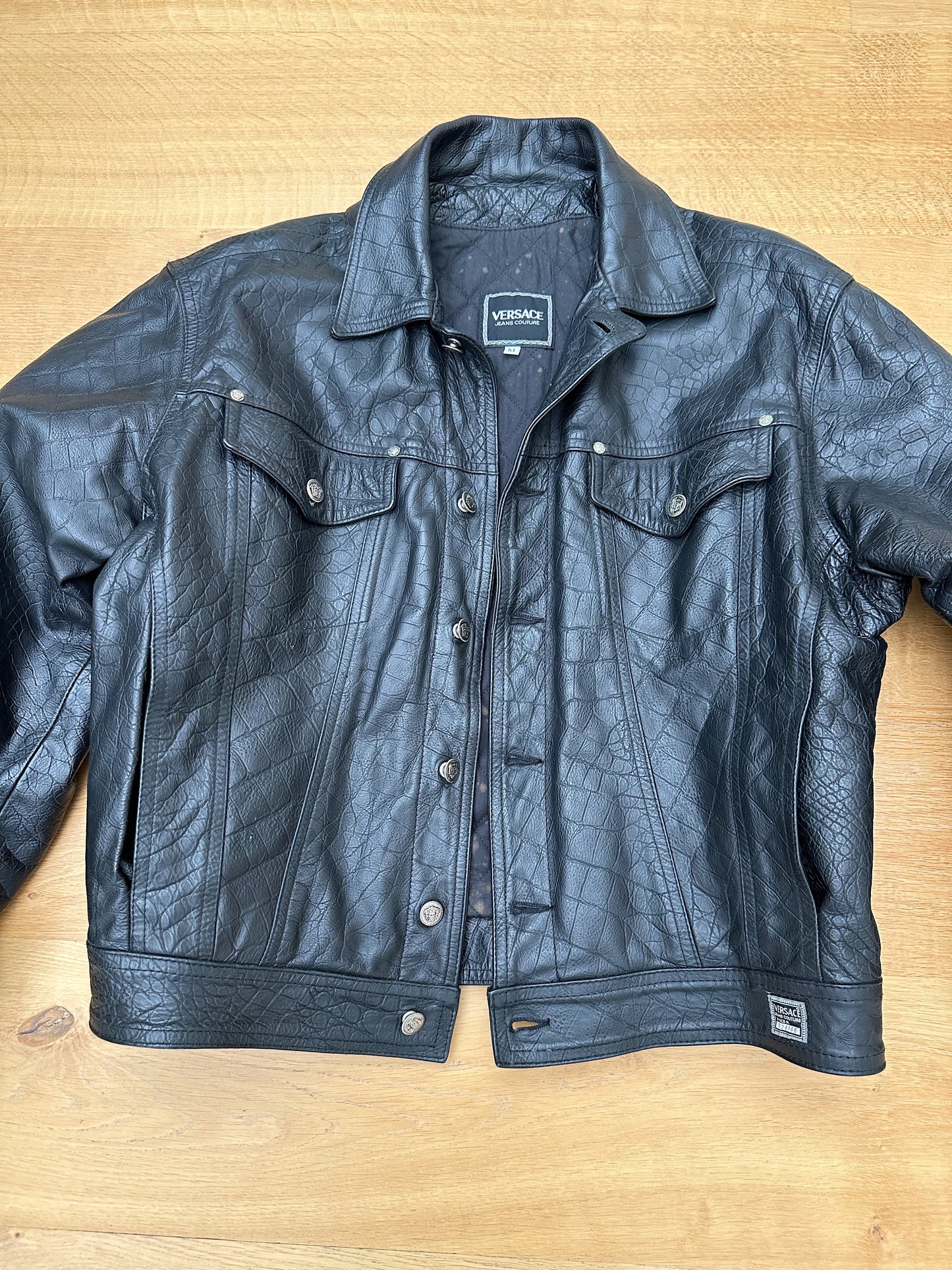 Versace faux leather jacket