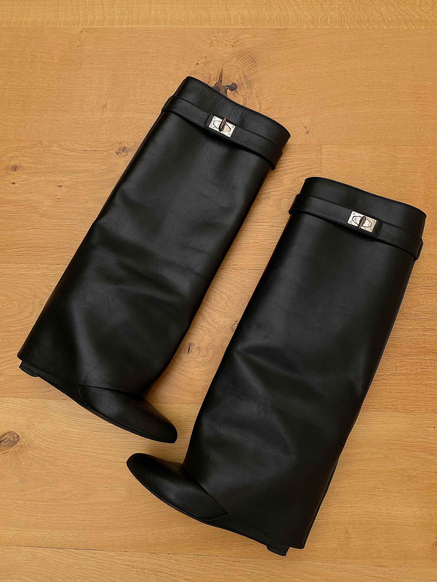 GIVENCHY leather shark boots